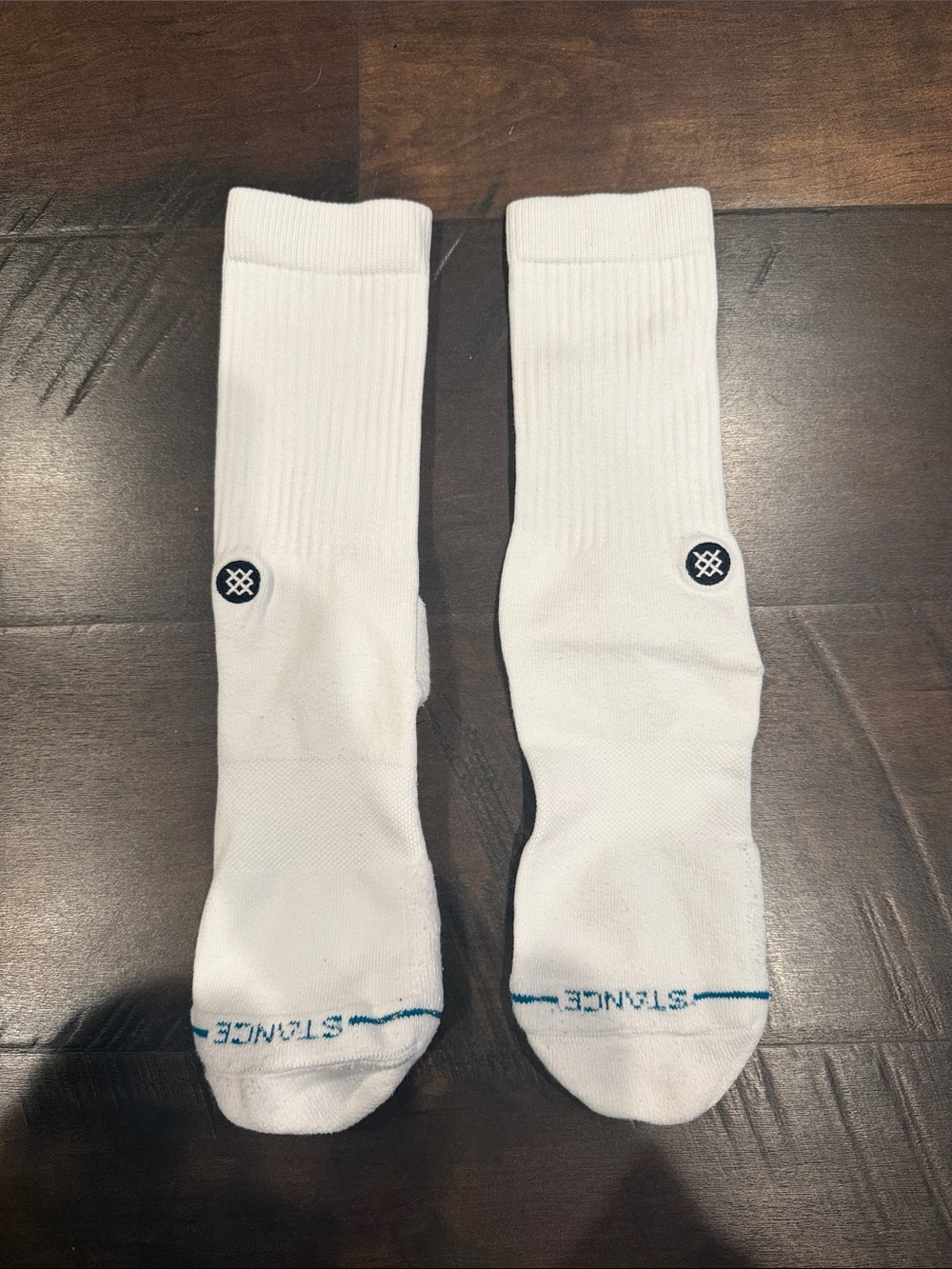 Stance White Athletic Crew Socks Size L